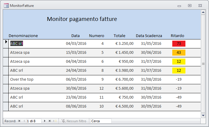 Monitor Fatture